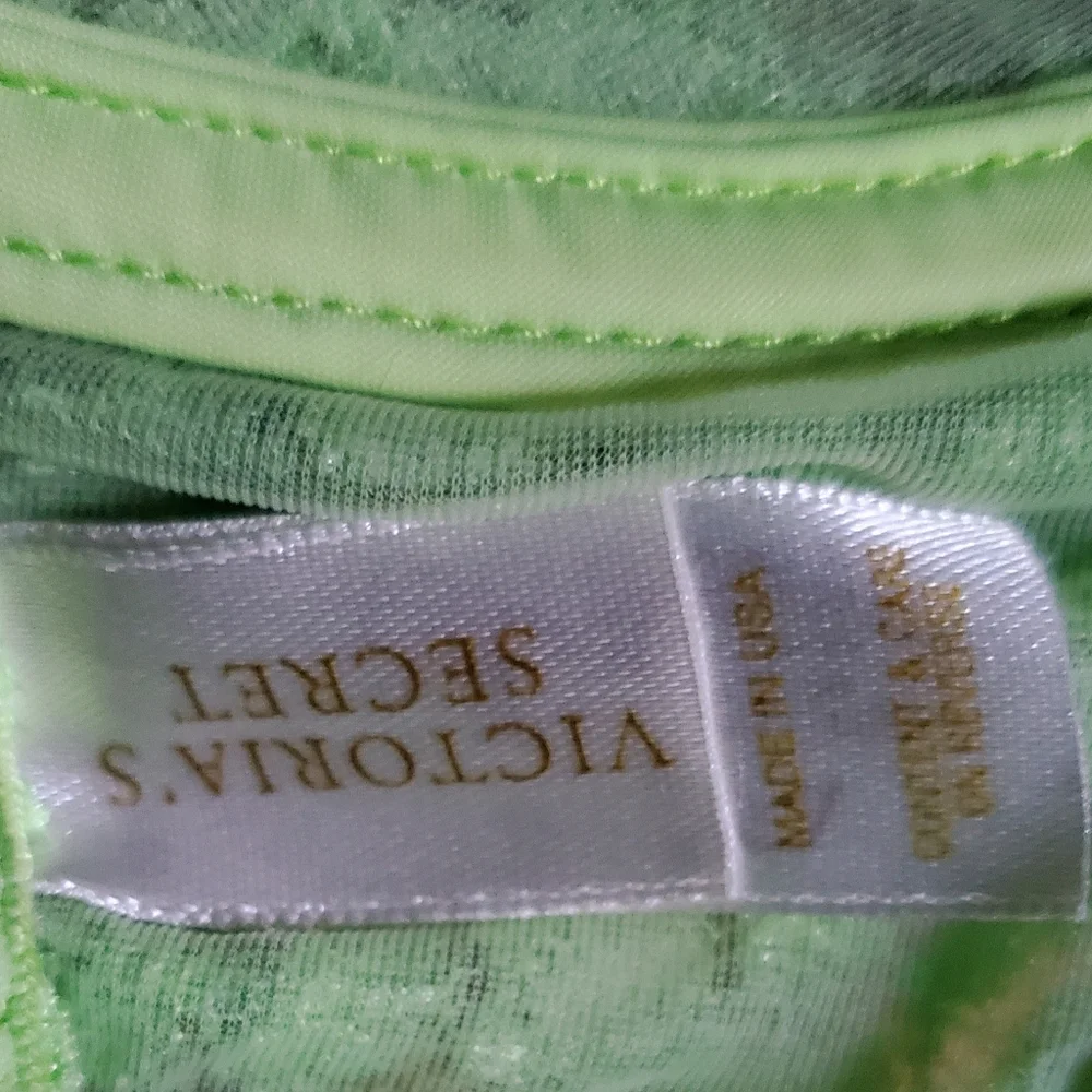 Lime Victoria Secret Y2K Lace Bra